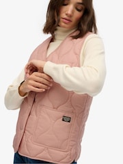 Superdry Pink Quilted Lite Liner Gilet - Image 5 of 6