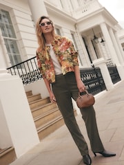 Multicolour Floral Tapestry Long Sleeve Bomber Jacket - Image 3 of 7
