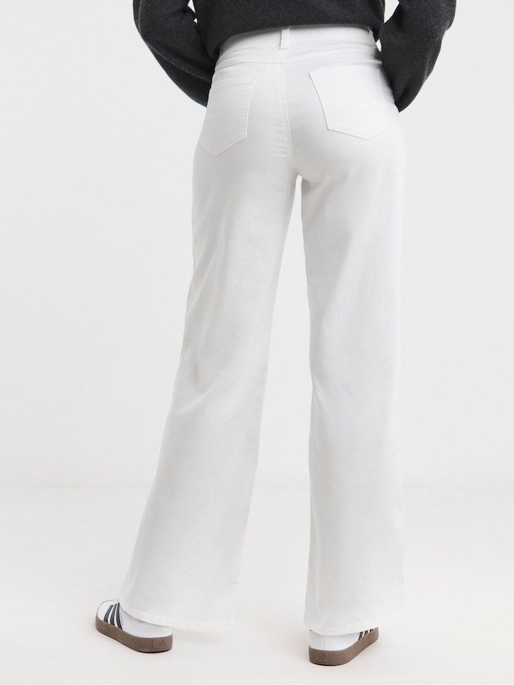 JD Williams White Wide Leg Jegging - Image 2 of 4