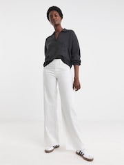 JD Williams White Wide Leg Jegging - Image 3 of 4