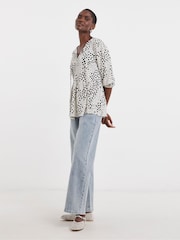 JD Williams Black Bow Blouson Peplum Hem Top - Image 2 of 4