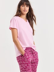 JD Williams Pink Cotton Pyjamas Set 2 Pack - Image 4 of 5
