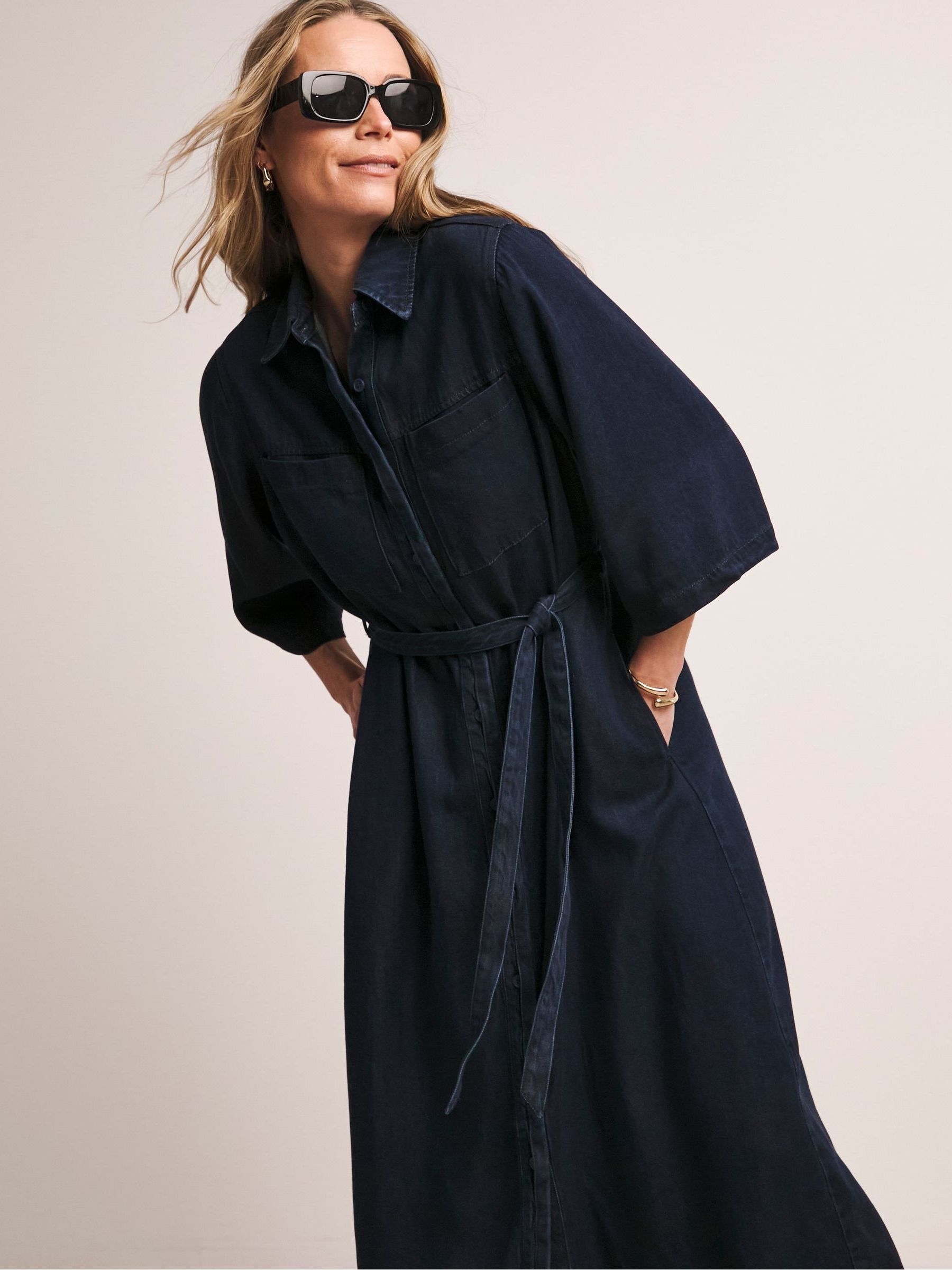 Buy Anthology By JD Williams Blue Premium Denim Shirt Midi Dress