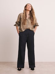 Anthology By JD Williams Blue Premium Palazzo Wide Leg Jeans - Image 1 of 5