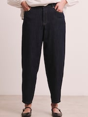 JD Williams Blue Barrel Leg Jeans - Image 3 of 5