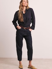JD Williams Blue Barrel Leg Jeans - Image 5 of 5