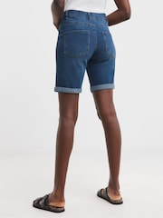 JD Williams Black 24/7 Denim Knee Shorts 2 Pack - Image 3 of 5