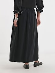 JD Williams Black Laundered Full Maxi Skirt - Image 2 of 4
