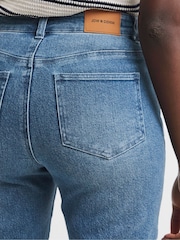 JD Williams Blue Magisculpt Straight Leg Jeans - Image 3 of 4