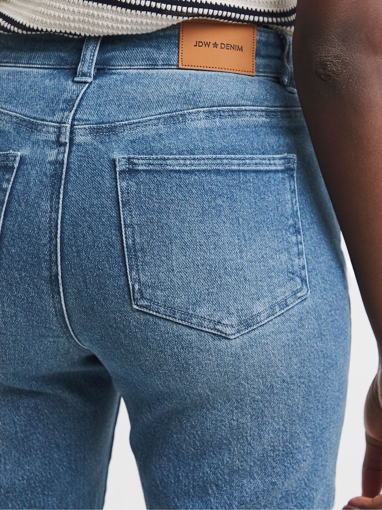 JD Williams Blue Magisculpt Straight Leg Jeans - Image 3 of 4