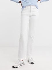 JD Williams White Magisculpt Straight Leg Jeans - Image 1 of 4