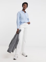 JD Williams White Magisculpt Straight Leg Jeans - Image 3 of 4