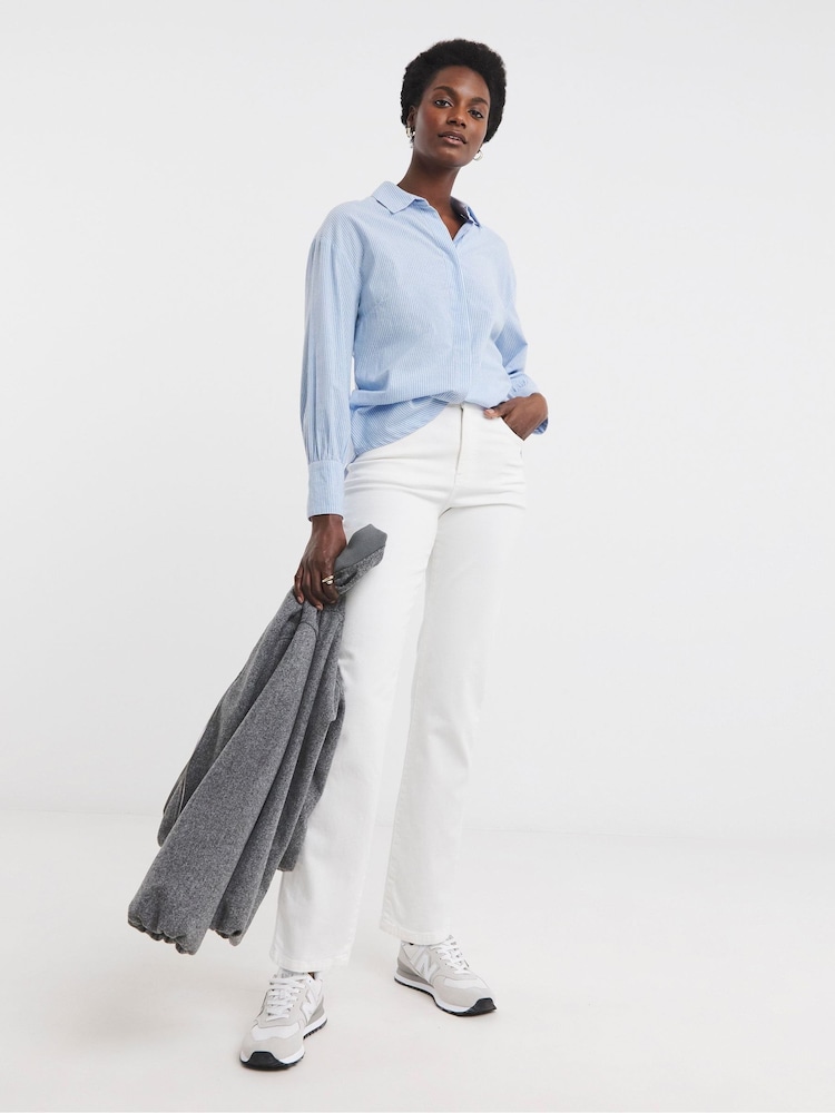 JD Williams White Magisculpt Straight Leg Jeans - Image 3 of 4