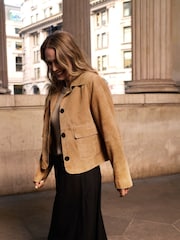 Anthology By JD Williams Brown Suede Trucker Jacket - Image 2 of 6