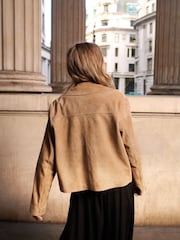 Anthology By JD Williams Brown Suede Trucker Jacket - Image 3 of 6