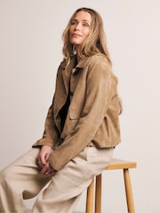 Anthology By JD Williams Brown Suede Trucker Jacket - Image 5 of 6
