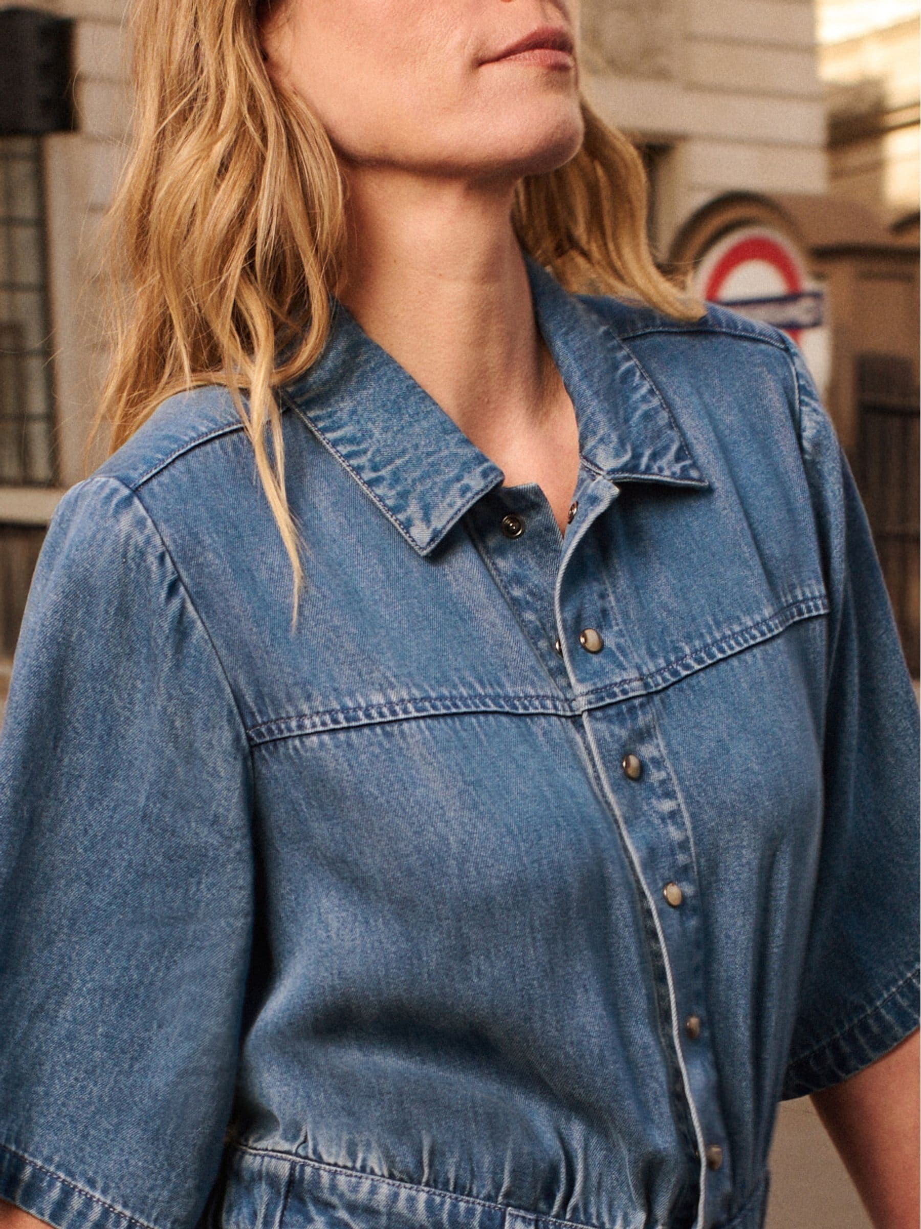 Buy Anthology By JD Williams Blue Premium Denim Jumpsuit from Next USA