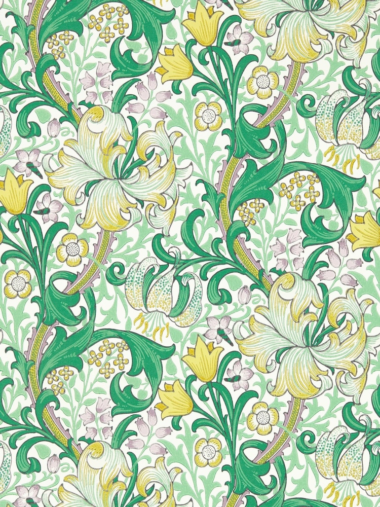 Morris & Co Secret Garden Golden Lily Bedford Park Wallpaper - Image 1 of 1