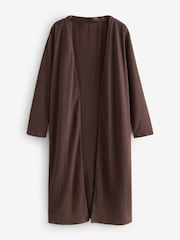 Laura Ashley Chocolate Brown Longline Lounge Cardigan - Image 5 of 7