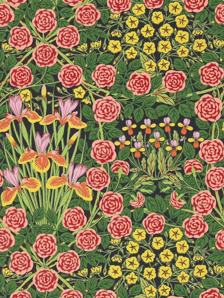 Morris & Co SunburstEbony Campanula Bedford Park Wallpaper - Image 1 of 1