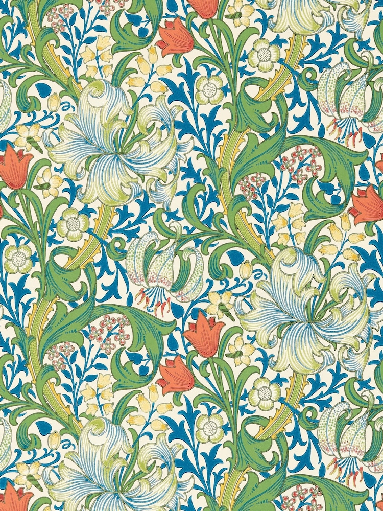 Morris & Co Twister Golden Lily Bedford Park Wallpaper - Image 1 of 1