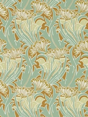 Morris & Co Tobacco Pistachio Laceflower Bedford Park Wallpaper - Image 1 of 1