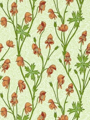 Morris & Co Tangerine Sage Monkshood Bedford Park Wallpaper - Image 1 of 2