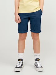 JACK & JONES Junior Regular Fit Blue Chino Shorts - Image 1 of 5