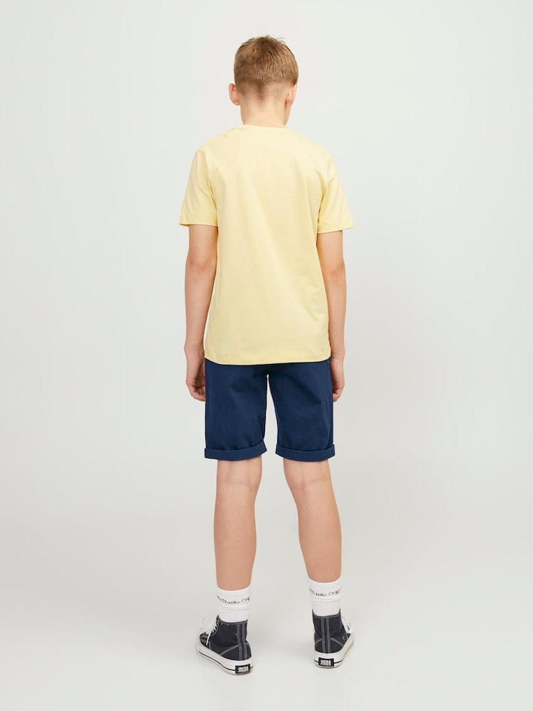 JACK & JONES Junior Regular Fit Blue Chino Shorts - Image 2 of 5