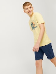 JACK & JONES Junior Regular Fit Blue Chino Shorts - Image 3 of 5
