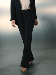 Black High Rise Cord Flare Jeans - Image 2 of 5