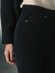 Black High Rise Cord Flare Jeans - Image 4 of 5