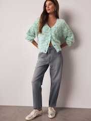 Grey Mom Comfort Stretch Column Jeans - Image 1 of 4