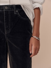 Schwarz - N. Premium Flocked Comfort Stretch Denim Barrel Jeans - Bild 8 von 14