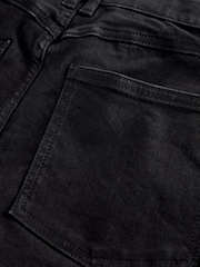 Black High Rise FlexiFit Stretch Pull On Wide Leg Jeans - Image 13 of 13