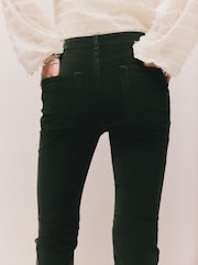 Khaki Green High Rise Cord Flare Jeans - Image 5 of 5