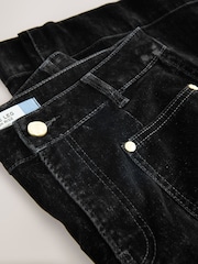 Black N. Premium Flocked High Waist Wide Leg Jeans - Image 2 of 4