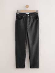 schwarz-beschichtet - Mom Comfort Stretch Column Jeans - Bild 1 von 4