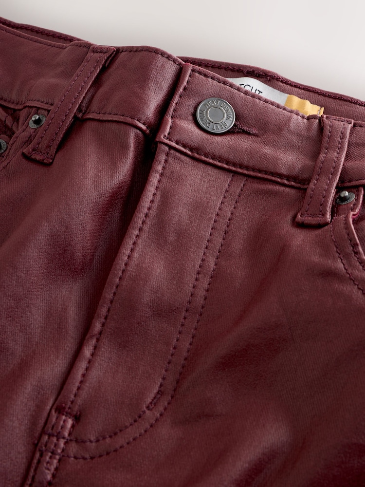 Berry Red Coated Bootcut Jeans - Image 2 of 4 Berry Red Coated Bootcut Jeans - Image 2 of 4