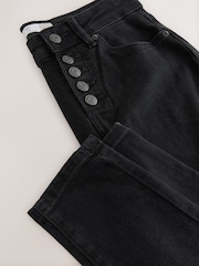 Schwarz - Button Fly Skinny Jeans - Bild 8 von 8
