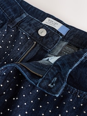 Rinse Blue Embellished Wide Leg Jeans - Image 8 of 8