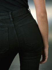 Black High Rise Patch Pocket Skinny Jeans - Image 5 of 9