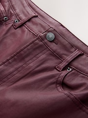 Berry Red Coated Denim Skinny Jeans - Image 8 of 9
