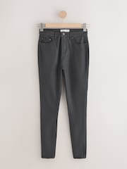 Black Coated Denim Skinny Jeans - Image 1 of 4