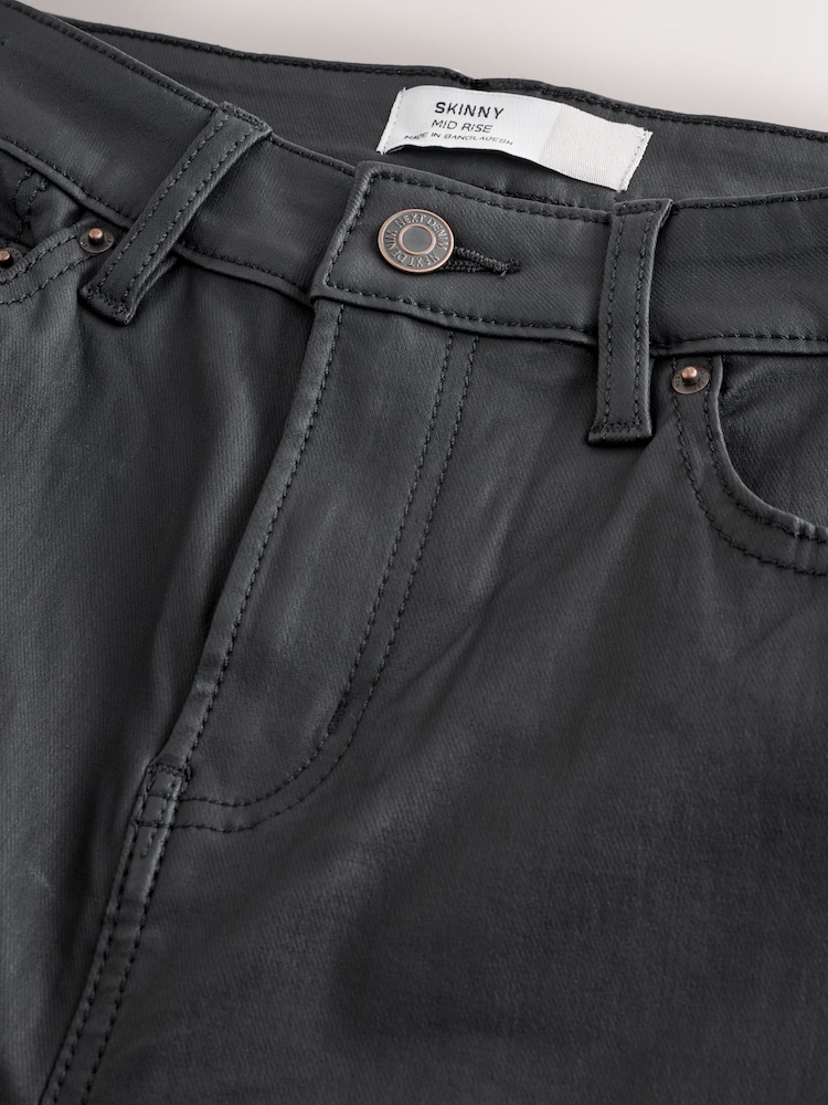 Black Coated Denim Skinny Jeans - Image 9 of 9 Black Coated Denim Skinny Jeans - Image 9 of 9