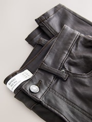 Chocolate Brown Coated Denim Skinny Jeans - Image 8 of 9