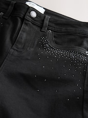 Black Embellished Pocket Supersoft Skinny Jeans - Image 7 of 9