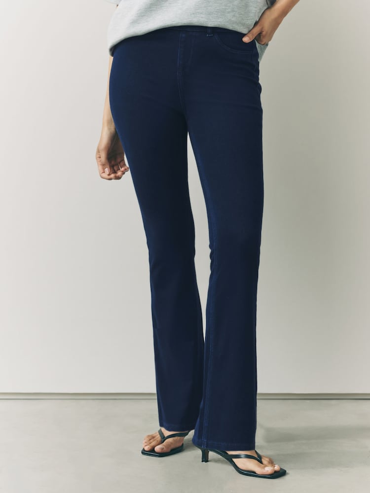 Denim Rinse Jersey Bootcut Leggings - Image 1 of 7