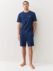 Lacoste Blue Waffle Loungewear Shorts - Image 3 of 4