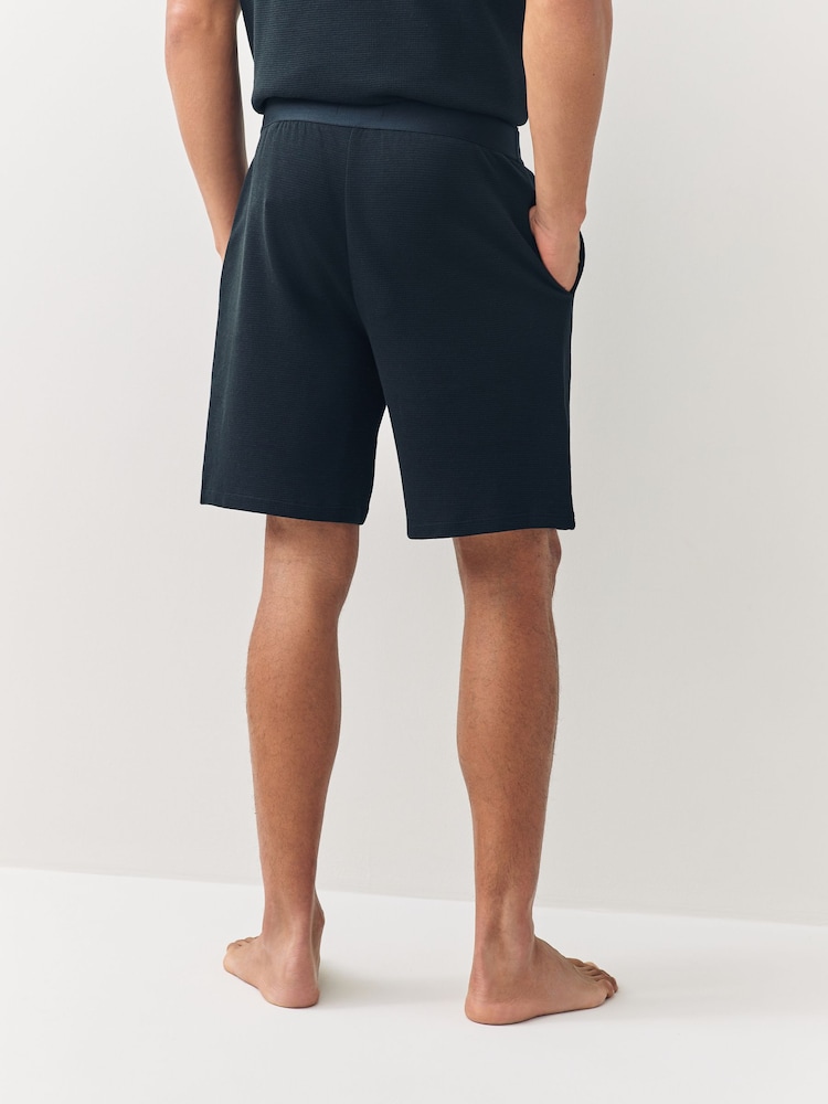 Lacoste Black Waffle Shorts - Image 2 of 5